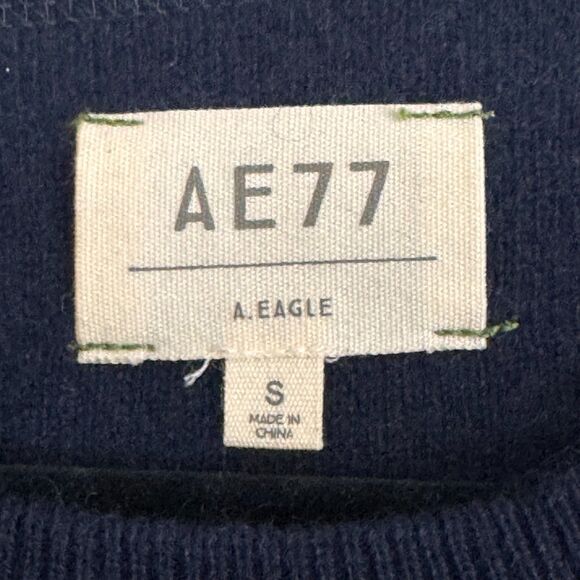 AE77 100% Cashmere Sweater SMALL NWT  Blue Unisex $248 Great Gift! - Picture 4 of 12
